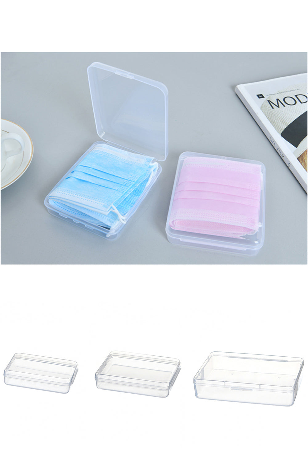 Custom Logo Transparent Mask Storage Box | Premium Corporate Gifts and Custom Gifts