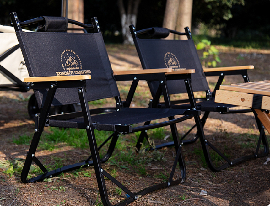 Custom Logo Wooden Handle Folding Chair Portable Camping Storage Chair | Premium Corporate Gifts and Custom Gifts