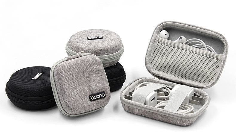 Custom Logo Headphone Cable Storage Box Hard Shell Bag | Premium Corporate Gifts and Custom Gifts