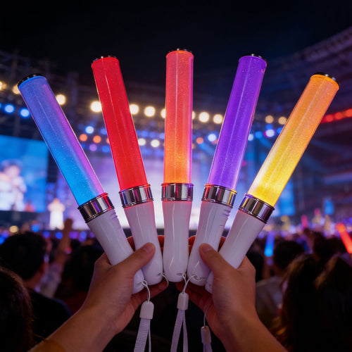 15-Colour LED Light Stick printed with a company logo, corporate gift