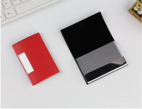 Custom Logo Leather Flap Metal Business Card Holder | Premium Corporate Gifts and Custom Gifts