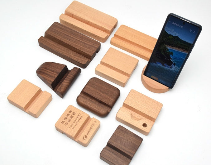 Custom Logo Wood Grain Mobile Phone Holder | Premium Corporate Gifts and Custom Gifts