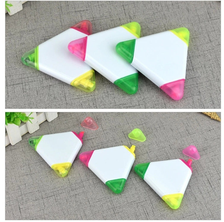 Custom Logo Triangle-shaped three-color highlighter | Premium Corporate Gifts and Custom Gifts