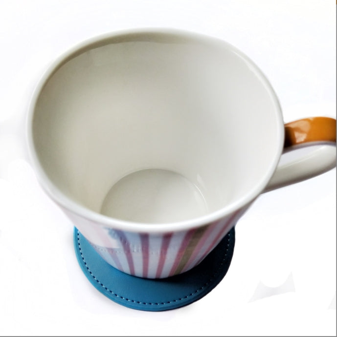 Custom Logo PU leather coaster | Premium Corporate Gifts and Custom Gifts