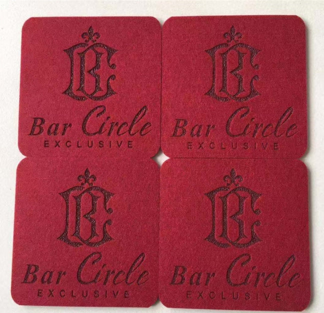 Custom Logo Felt cloth coasters in a variety of shapes | Premium Corporate Gifts and Custom Gifts