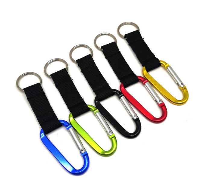 Camping Carabiner Ring Keychain printed with a company logo, corporate gift