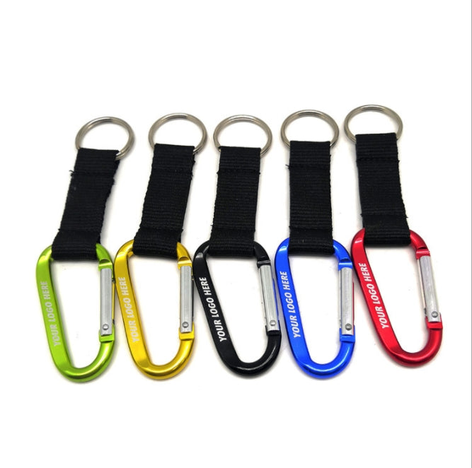Custom Logo Camping Carabiner Ring Keychain | Premium Corporate Gifts and Custom Gifts