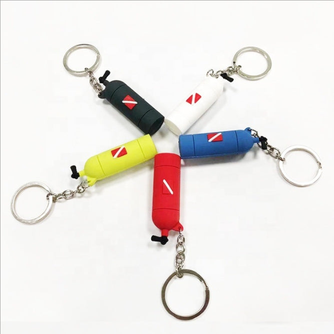 Custom Logo Silicone Fire Extinguisher Shaped Keychain | Premium Corporate Gifts and Custom Gifts