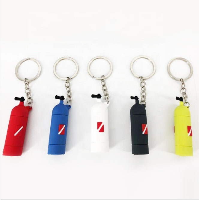 Custom Logo Silicone Fire Extinguisher Shaped Keychain | Premium Corporate Gifts and Custom Gifts