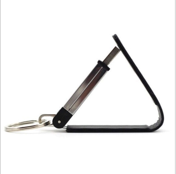 Custom Logo Textured leather case lock ring flash drive | Premium Corporate Gifts and Custom Gifts