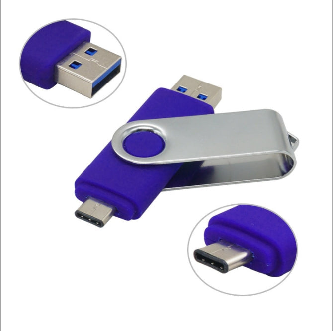 Custom Logo Mobile phone and computer dual-purpose rotating flash drive | Premium Corporate Gifts and Custom Gifts