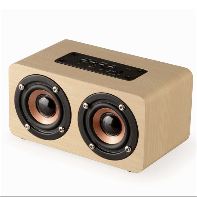 Wood Grain Bluetooth Audio printed with a company logo, corporate gift