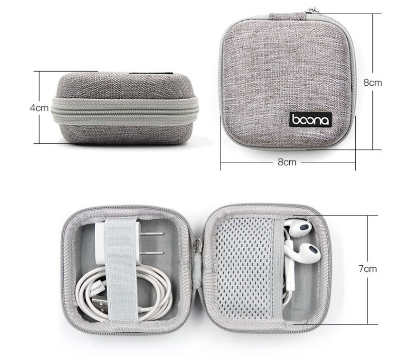 Custom Logo Headphone Cable Storage Box Hard Shell Bag | Premium Corporate Gifts and Custom Gifts