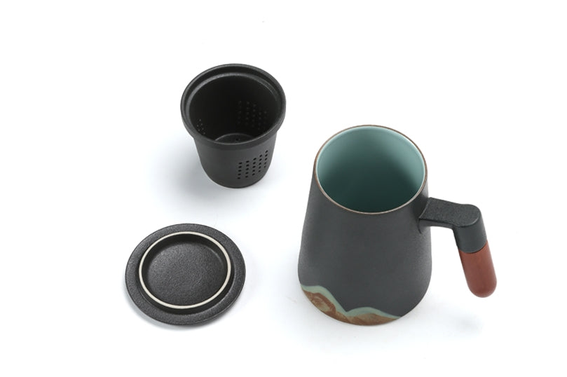 Custom Logo Yuanshan Tea Water Tea Cup Ceramic Mug Corporate Gift Box 450 ml | Premium Corporate Gifts and Custom Gifts