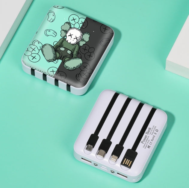 Custom Logo Square Multi-Wire Power Bank | Premium Corporate Gifts and Custom Gifts