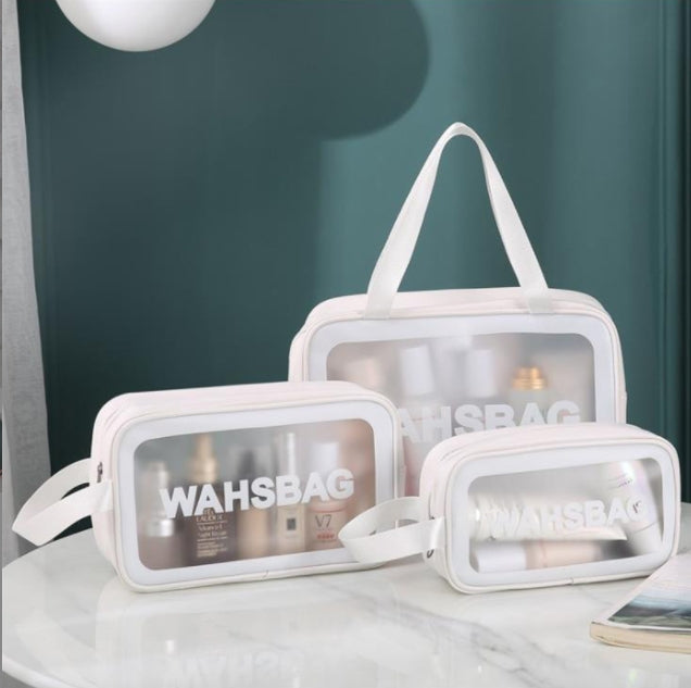 Custom Logo Travel White Large Capacity Toiletry Bag | Premium Corporate Gifts and Custom Gifts