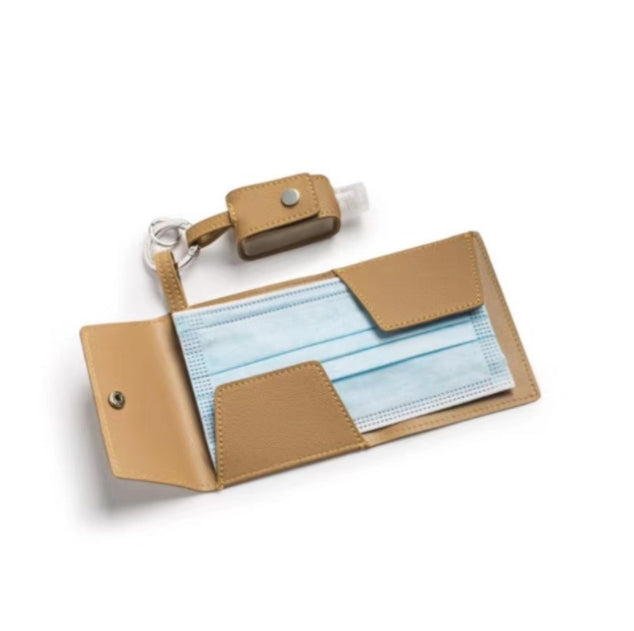 Custom Logo Leather mask + hand sanitizer combination set | Premium Corporate Gifts and Custom Gifts