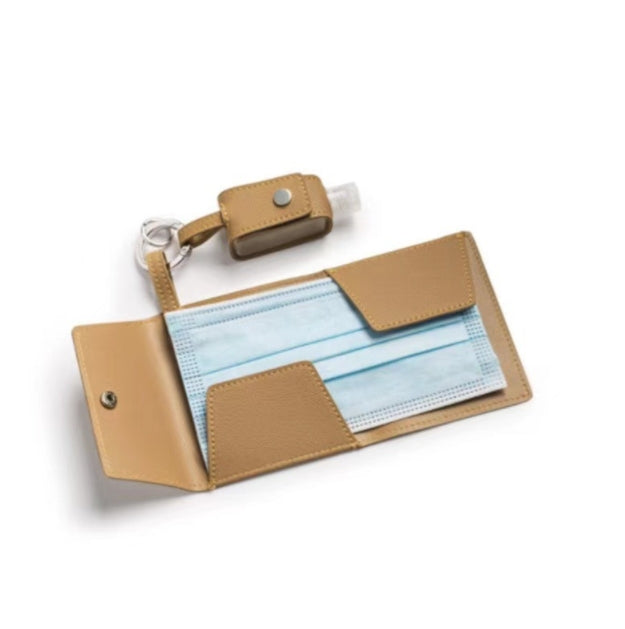 Custom Logo Leather mask + hand sanitizer combination set | Premium Corporate Gifts and Custom Gifts