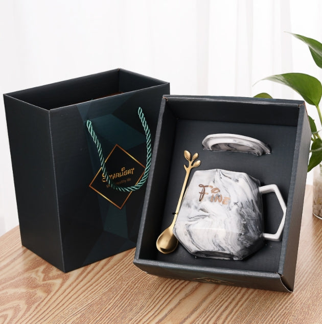 Custom Logo Stone Pattern Diamond Mug Gift Box | Premium Corporate Gifts and Custom Gifts