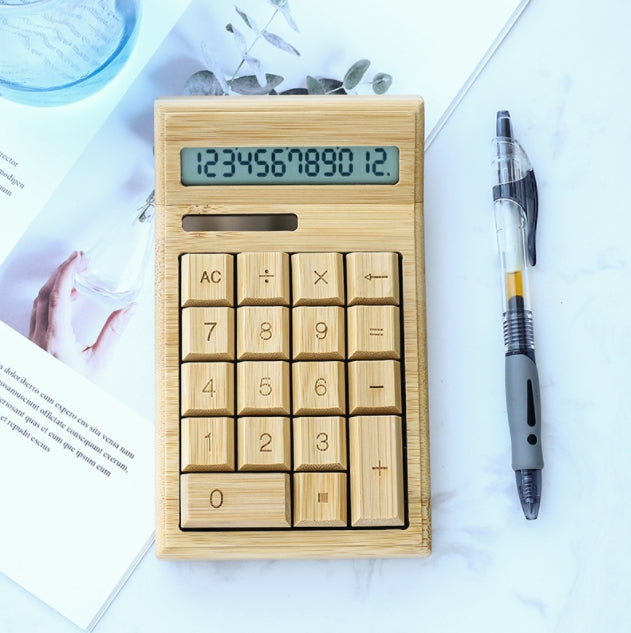 Custom Logo Bamboo and Wood Calculator | Premium Corporate Gifts and Custom Gifts