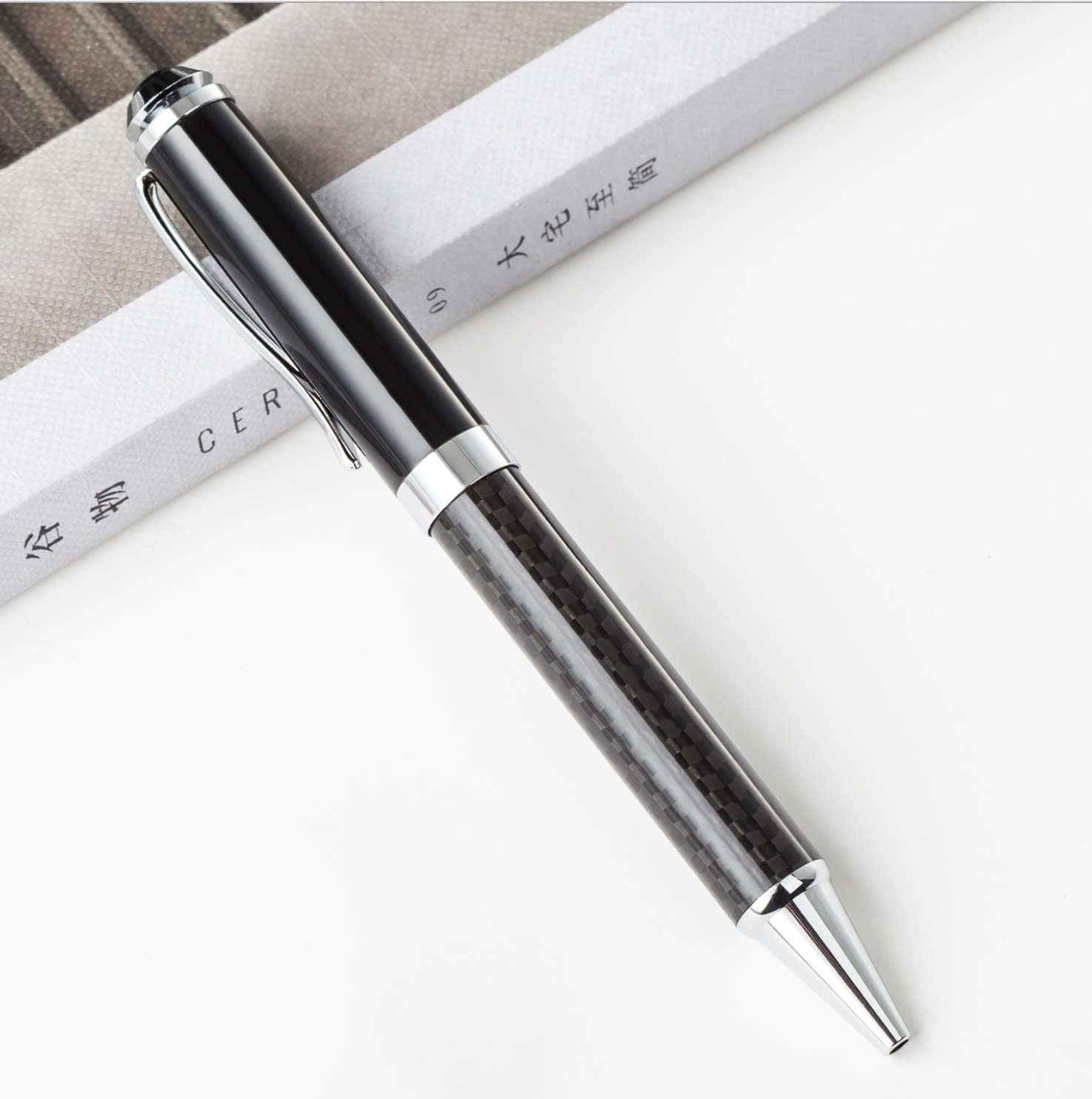 Custom Logo Carbon Fiber Advertising Ballpoint Pen | Premium Corporate Gifts and Custom Gifts