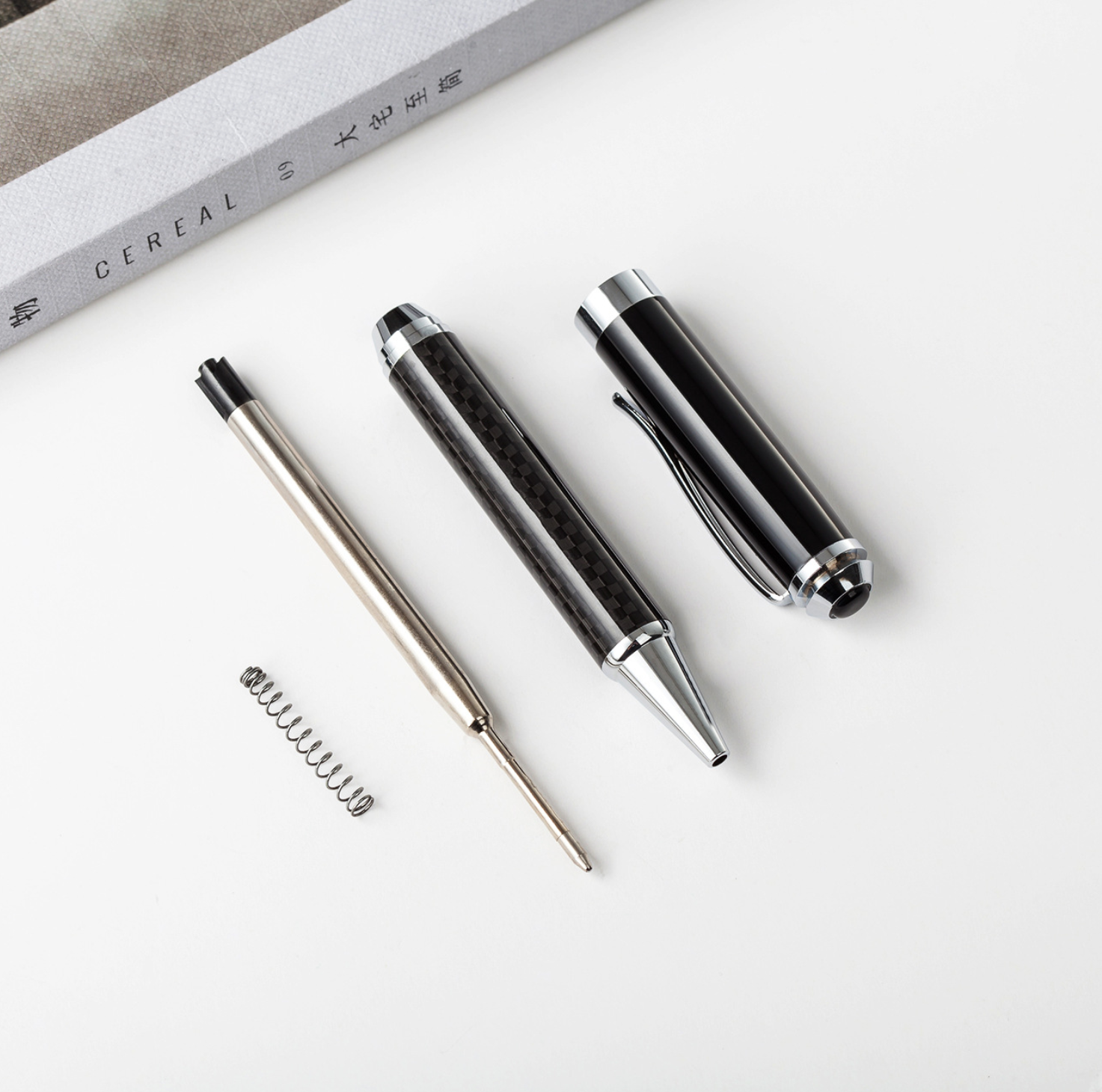 Custom Logo Carbon Fiber Advertising Ballpoint Pen | Premium Corporate Gifts and Custom Gifts