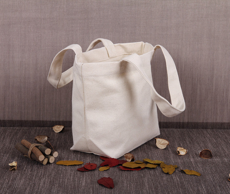 Custom Logo Eco-friendly canvas shopping bag tote bag (with bottom and no sides) | Premium Corporate Gifts and Custom Gifts