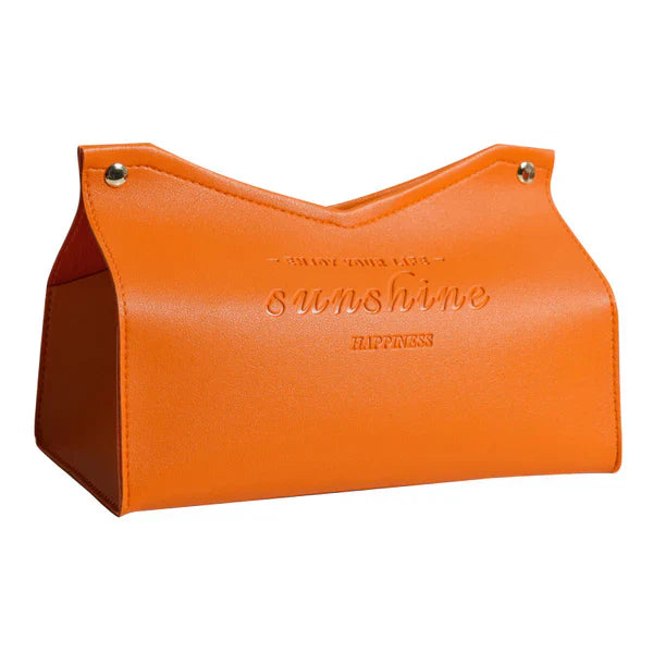 Custom Logo Textured thick leather tissue paper box | Premium Corporate Gifts and Custom Gifts