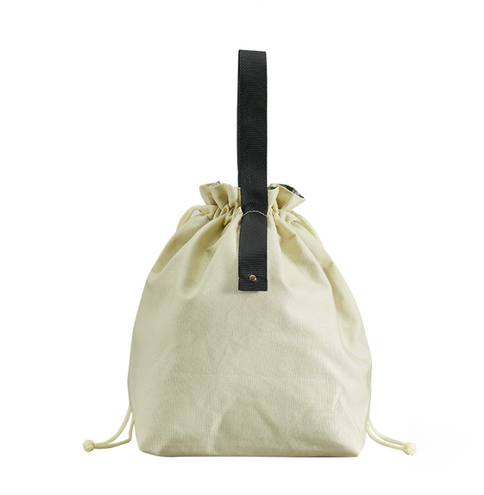 Custom Logo Japanese Canvas Drawstring Insulated Bag | Premium Corporate Gifts and Custom Gifts