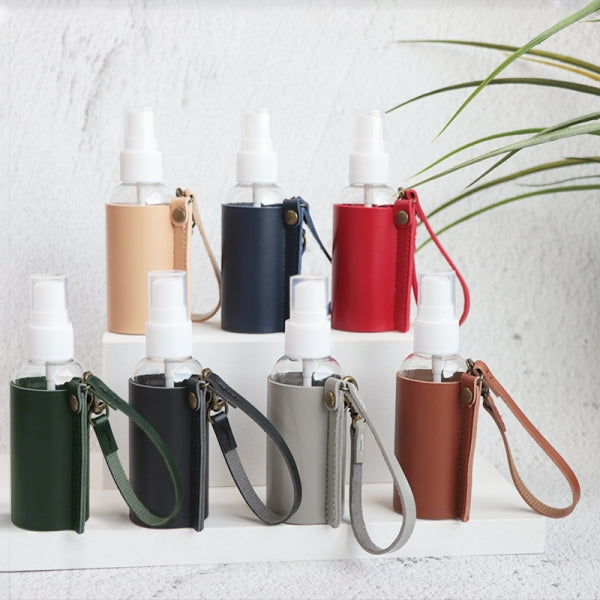 Custom Logo Leather Multi-Colored Cylindrical Spray Bottle Holster | Premium Corporate Gifts and Custom Gifts