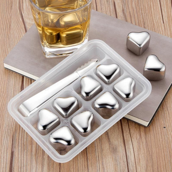 Custom Logo Heart-shaped stainless steel quick-frozen ice cubes | Premium Corporate Gifts and Custom Gifts