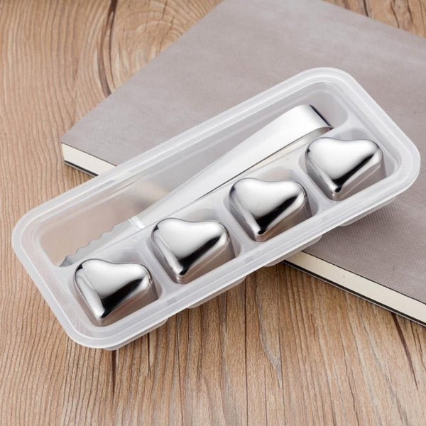 Custom Logo Heart-shaped stainless steel quick-frozen ice cubes | Premium Corporate Gifts and Custom Gifts