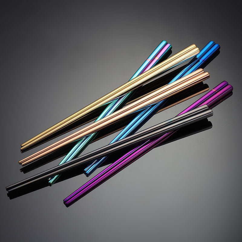 Custom Logo Multi-colored double chopsticks tableware set | Premium Corporate Gifts and Custom Gifts
