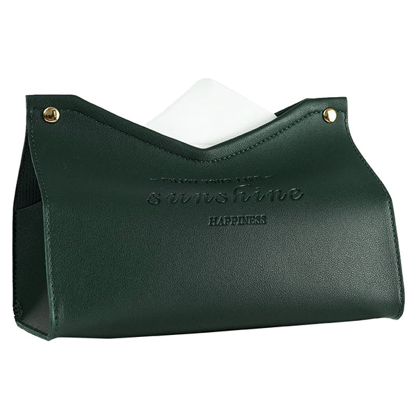 Custom Logo Textured thick leather tissue paper box | Premium Corporate Gifts and Custom Gifts