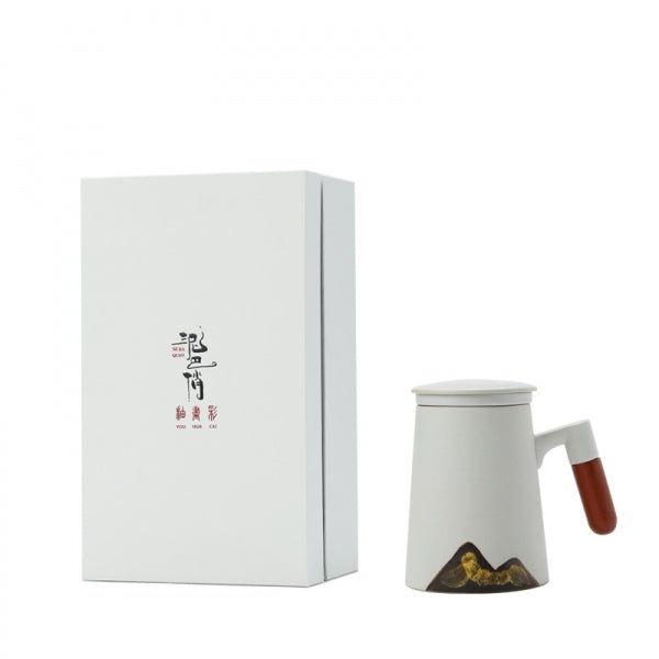 Custom Logo Yuanshan Tea Water Tea Cup Ceramic Mug Corporate Gift Box 450 ml | Premium Corporate Gifts and Custom Gifts