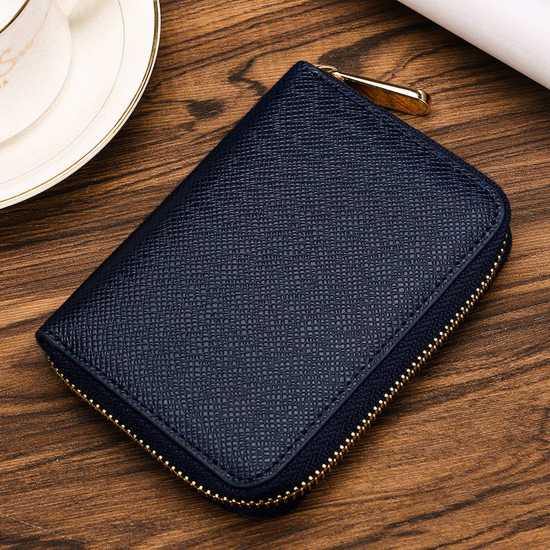 Custom Logo Textured zipper leather coin purse | Premium Corporate Gifts and Custom Gifts