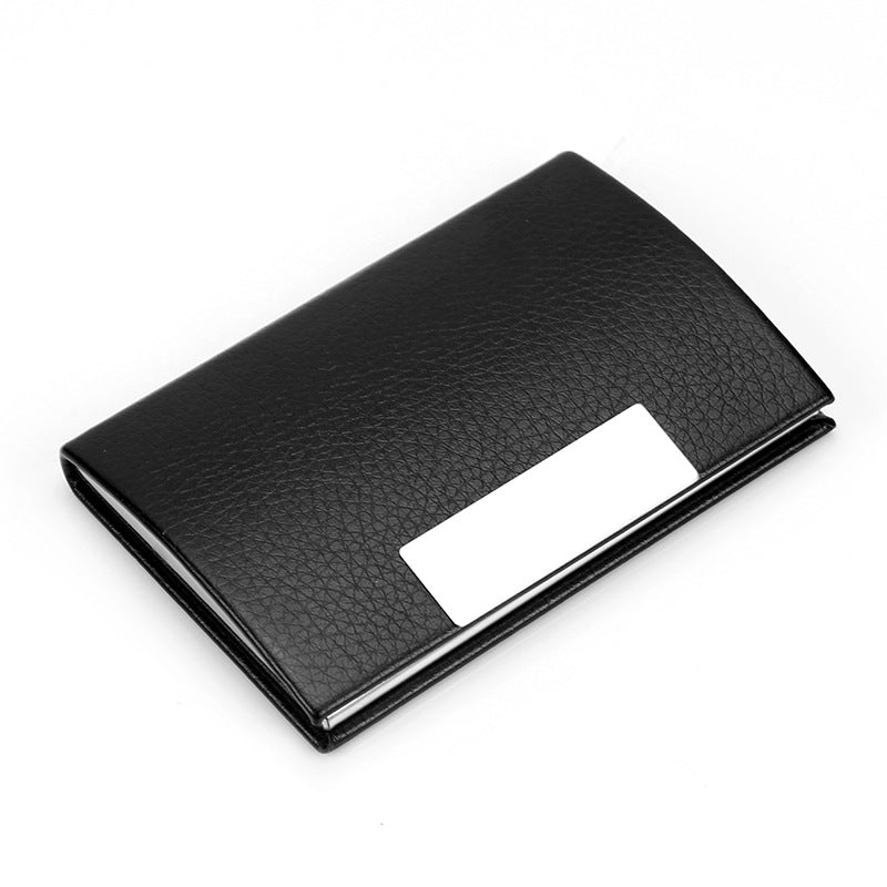 Custom Logo Leather Flap Metal Business Card Holder | Premium Corporate Gifts and Custom Gifts