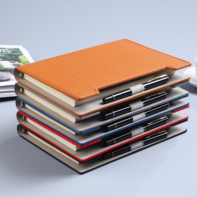 Custom Logo Business Loose-leaf Pen Slot Notebook | Premium Corporate Gifts and Custom Gifts