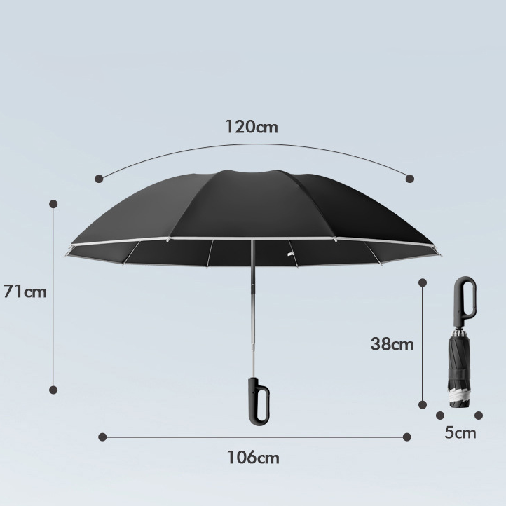 Custom Logo Automatic Reverse Ring Folding Umbrella | Premium Corporate Gifts and Custom Gifts