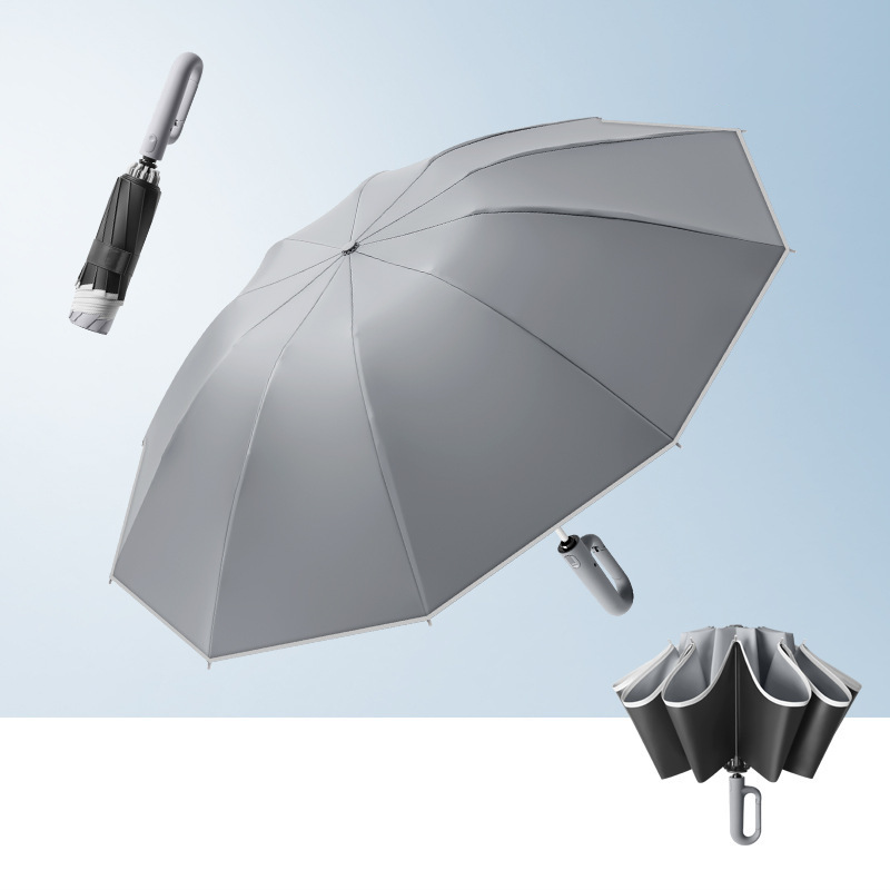 Custom Logo Automatic Reverse Ring Folding Umbrella | Premium Corporate Gifts and Custom Gifts