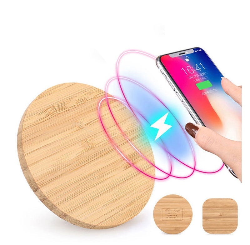 Custom Logo Bamboo Wireless Charging Pad | Premium Corporate Gifts and Custom Gifts