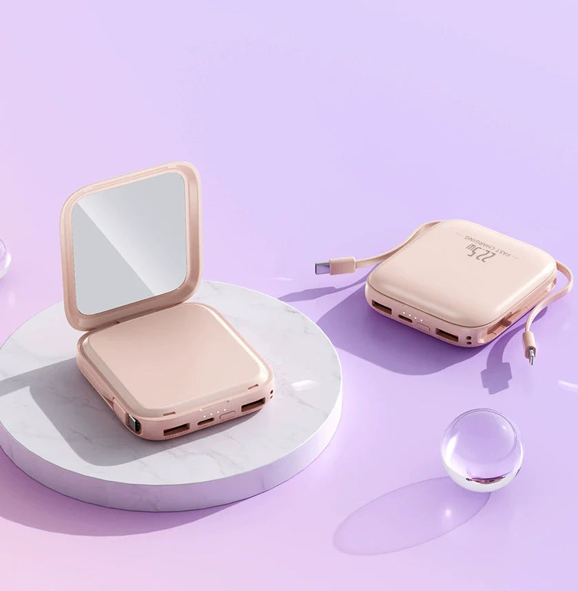 Custom Logo High-value makeup mirror power bank | Premium Corporate Gifts and Custom Gifts
