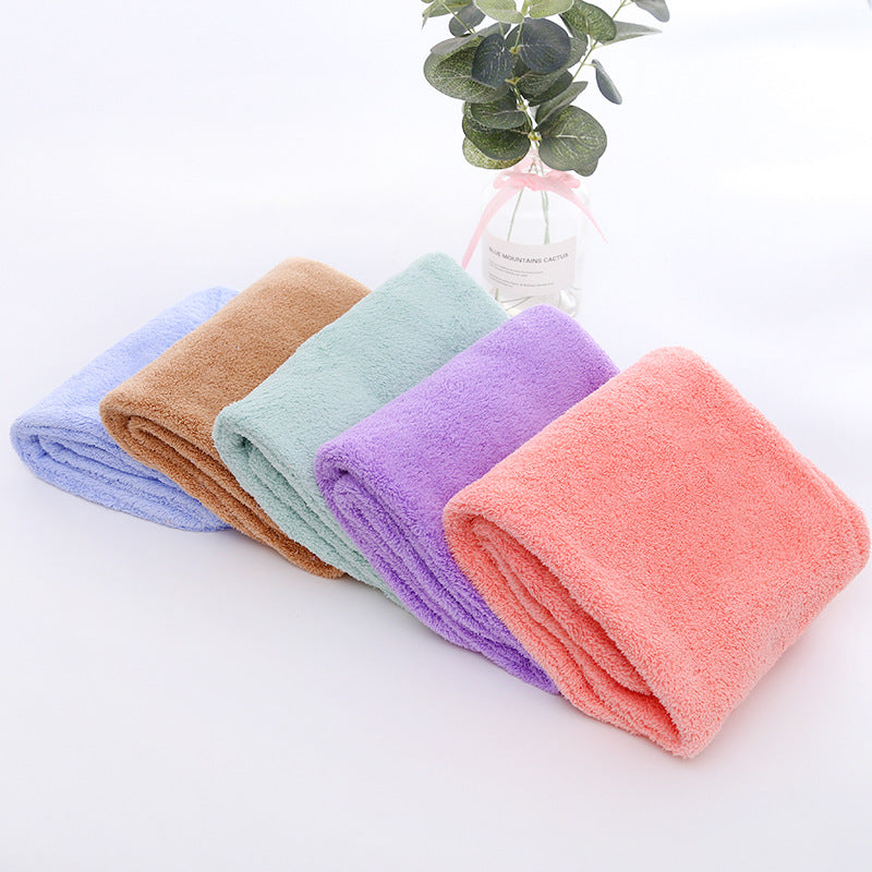 Custom Logo Coral velvet dry hair shower cap | Premium Corporate Gifts and Custom Gifts