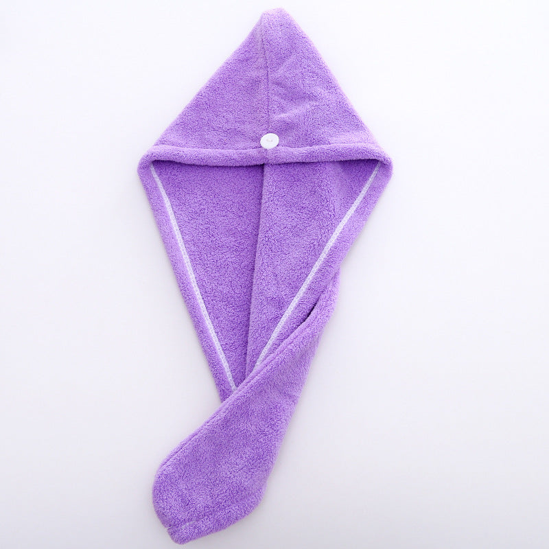 Custom Logo Coral velvet dry hair shower cap | Premium Corporate Gifts and Custom Gifts