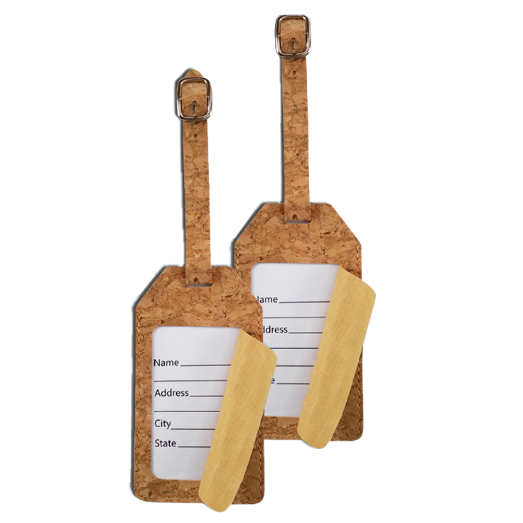 Custom Logo Travel Cork Luggage Tag | Premium Corporate Gifts and Custom Gifts