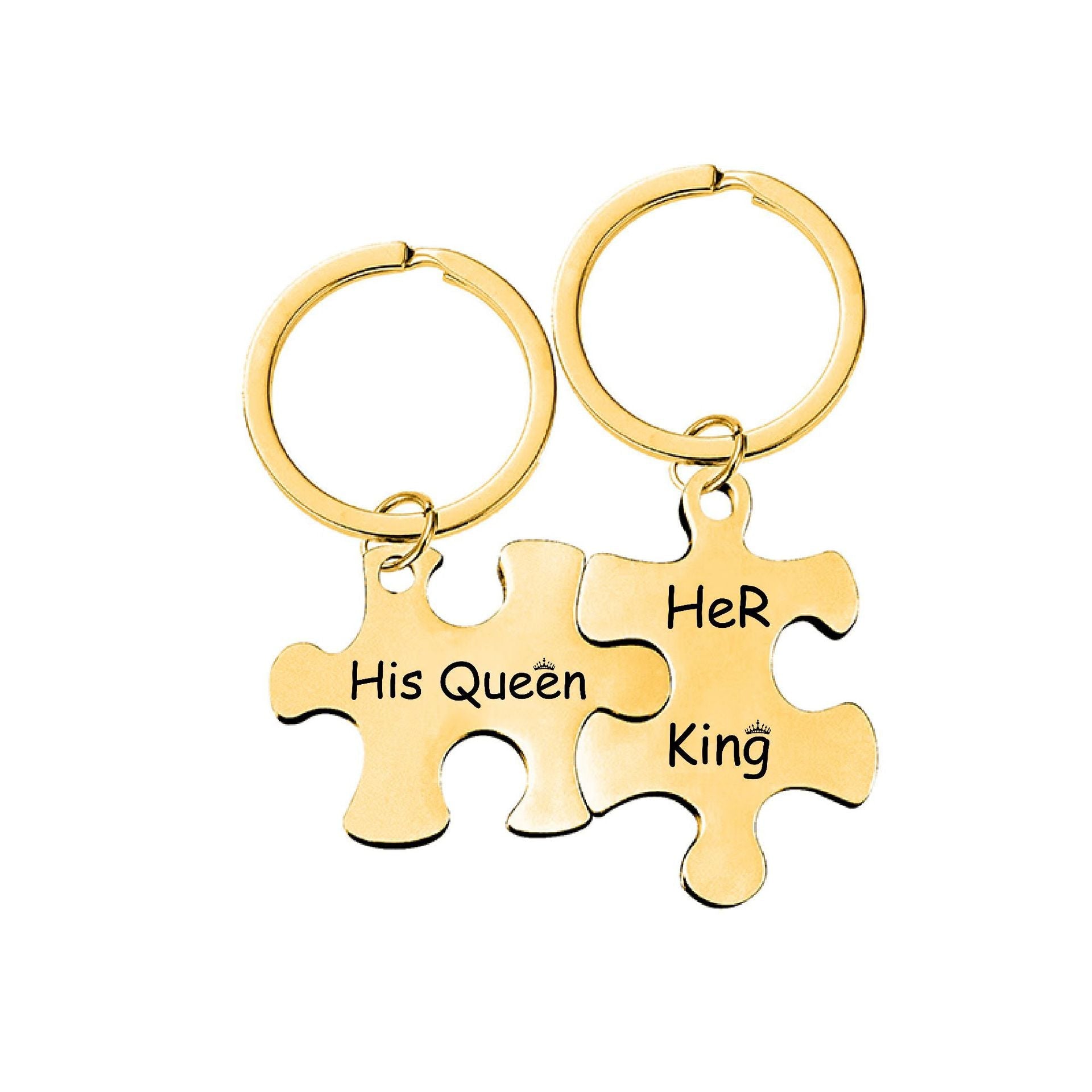 Custom Logo Stainless Steel Puzzle Charm Keychain | Premium Corporate Gifts and Custom Gifts