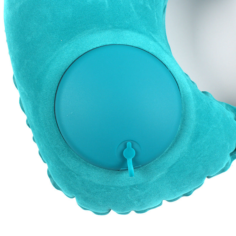 Custom Logo Press-type inflatable neck pillow (flocking) | Premium Corporate Gifts and Custom Gifts