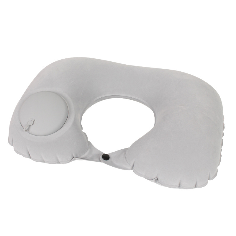 Custom Logo Press-type inflatable neck pillow (flocking) | Premium Corporate Gifts and Custom Gifts
