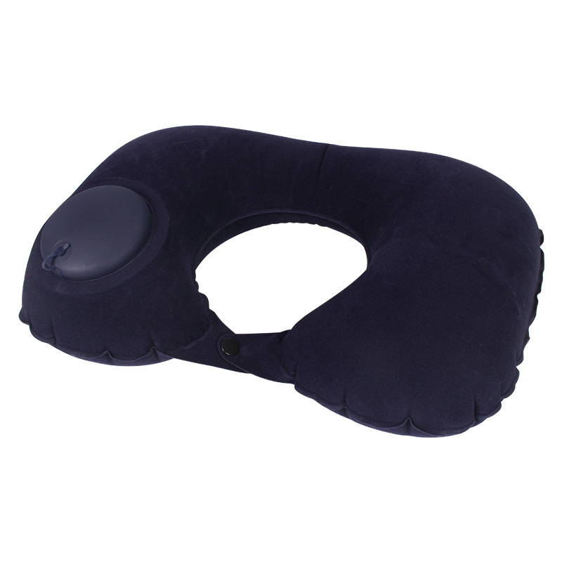 Custom Logo Press-type inflatable neck pillow (flocking) | Premium Corporate Gifts and Custom Gifts