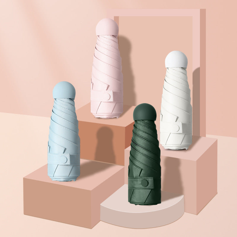 Custom Logo Folding Sunny Rain Capsule Umbrella | Premium Corporate Gifts and Custom Gifts